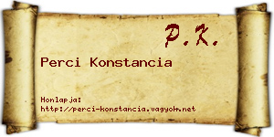 Perci Konstancia névjegykártya